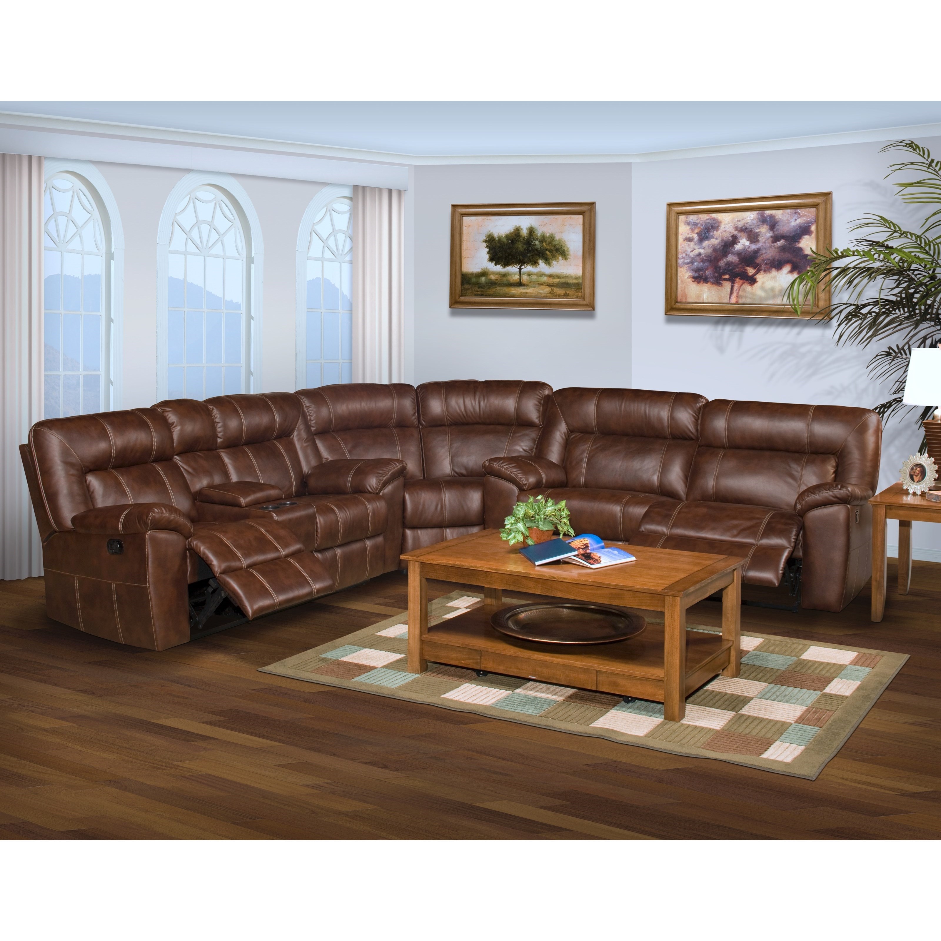 New Classic Thorton Casual Power Reclining Sectional Sofa with Storage